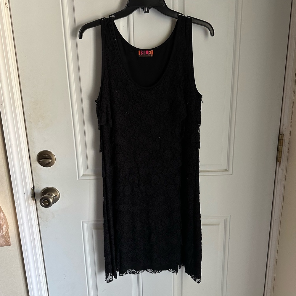LBD Tiered Lacy Stretch